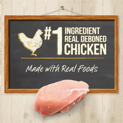 Show full view: Merrick Purrfect Bistro Bon Appetits Grain-Free Chicken Recipe Morsels in Gravy Adult Cat Food Pouches, 3-oz, case of 24 slide 5 of 10