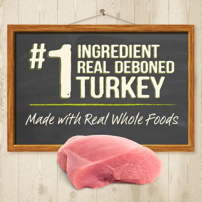 Show full view: Merrick Purrfect Bistro Bon Appetits Grain-Free Turkey Recipe Morsels in Gravy Adult Cat Food Pouches, 3-oz, case of 24 slide 4 of 11