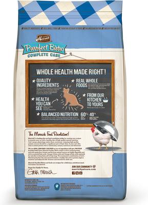 Show full view: Merrick Purrfect Bistro Complete Care Grain-Free Hairball Control Chicken & Sweet Potato Recipe Dry Cat Food, 12-lb bag slide 3 of 13
