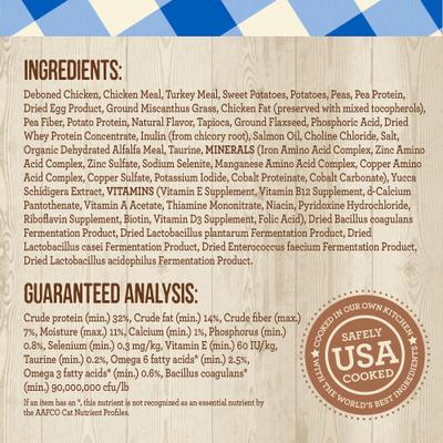 Show full view: Merrick Purrfect Bistro Complete Care Grain-Free Hairball Control Chicken & Sweet Potato Recipe Dry Cat Food, 12-lb bag slide 6 of 13