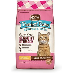 Merrick Purrfect Bistro Complete Care Grain- Free Sensitive Stomach Recipe Dry Cat Food, 12-lb bag