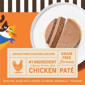 Merrick Purrfect Bistro Grain-Free Chicken Pate Canned Cat Food, 3-oz can, case of 3