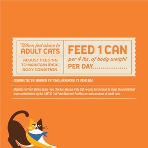 Merrick Purrfect Bistro Grain-Free Chicken Pate Canned Cat Food, 3-oz can, case of 3
