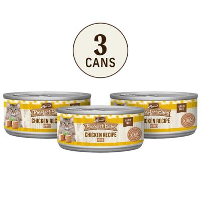 Show full view: Merrick Purrfect Bistro Grain-Free Chicken Pate Canned Cat Food, 3-oz can, case of 3 slide 3 of 12