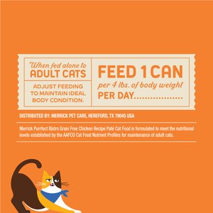 Merrick Purrfect Bistro Grain-Free Chicken Pate Canned Cat Food, 3-oz, case of 24