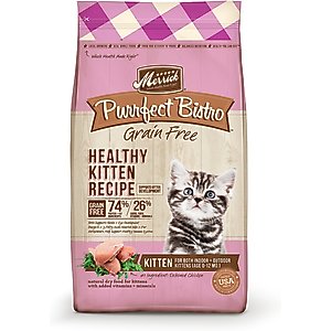 Merrick Purrfect Bistro Grain-Free Healthy Kitten Recipe Dry Cat Food, 4-lb bag