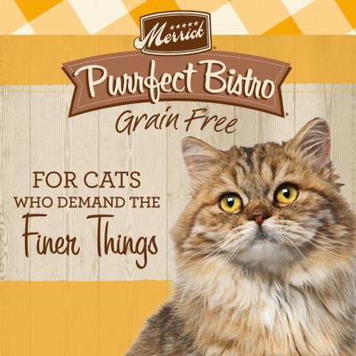 Show full view: Merrick Purrfect Bistro Grain-Free Real Chicken + Sweet Potato Recipe Adult Dry Cat Food, 7-lb bag slide 4 of 13