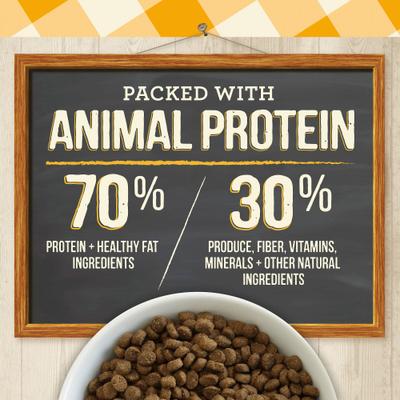 Show full view: Merrick Purrfect Bistro Grain-Free Real Chicken + Sweet Potato Recipe Adult Dry Cat Food, 7-lb bag slide 9 of 13