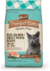 Merrick Purrfect Bistro Grain-Free Real Salmon + Sweet Potato Recipe Adult Dry Cat Food, 12-lb bag