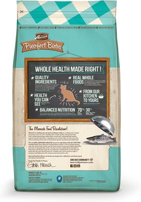 Show full view: Merrick Purrfect Bistro Grain-Free Real Salmon + Sweet Potato Recipe Adult Dry Cat Food, 24-lb bundle  slide 3 of 13