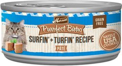 Merrick Purrfect Bistro Grain-Free Surf & Turf Grain-Free Canned Cat Food, 5.5-oz, case of 24