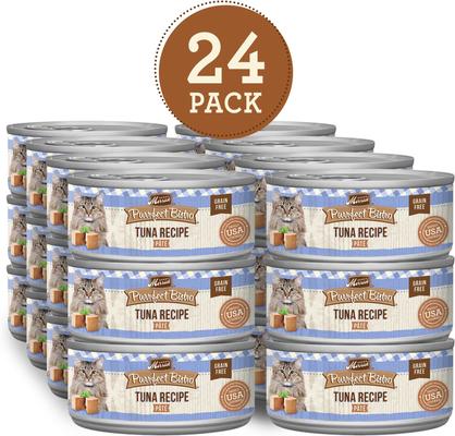 Show full view: Merrick Purrfect Bistro Grain-Free Tuna Pate Canned Cat Food, 3-oz, case of 24 slide 3 of 13