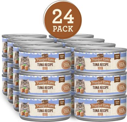 Show full view: Merrick Purrfect Bistro Grain-Free Tuna Pate Canned Cat Food, 5.5-oz, case of 24 slide 3 of 13
