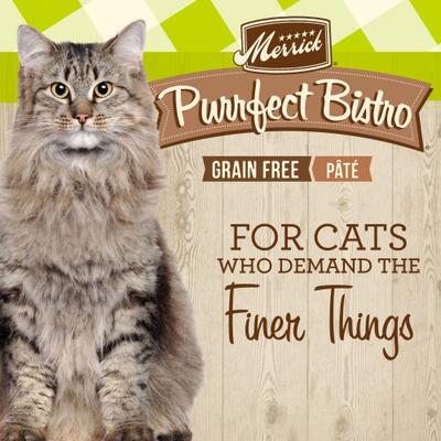 Show full view: Merrick Purrfect Bistro Grain-Free Turkey Pate Canned Cat Food, 5.5-oz, case of 24 slide 4 of 13