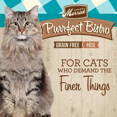 Show full view: Merrick Purrfect Bistro Grain-Free Wet Cat Food Duck Recipe Pate, 5.5-oz can, case of 24 slide 4 of 13