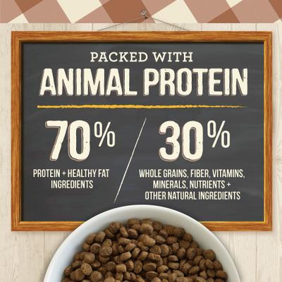 Show full view: Merrick Purrfect Bistro Healthy Grains Real Chicken + Brown Rice Recipe Adult Dry Cat Food, 4-lb bag slide 9 of 13