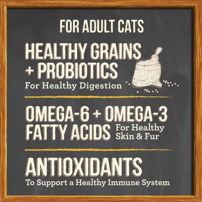 Show full view: Merrick Purrfect Bistro Healthy Grains Real Chicken + Brown Rice Recipe Adult Dry Cat Food, 7-lb bag slide 8 of 13