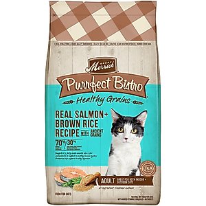 Merrick Purrfect Bistro Healthy Grains Real Salmon + Brown Rice Recipe Adult Dry Cat Food, 12-lb bag