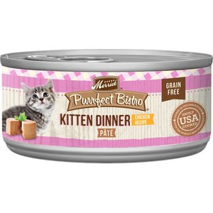 Merrick Purrfect Bistro Kitten Dinner Grain-Free Canned Cat Food, 3-oz, case of 24