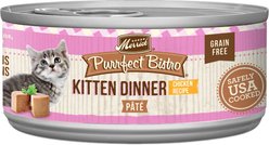 Merrick Purrfect Bistro Kitten Dinner Grain-Free Canned Cat Food, 5.5-oz, case of 24