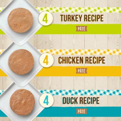 Show full view: Merrick Purrfect Bistro Poultry Recipes Variety Pack Grain-Free Wet Cat Food, 5.5-oz can, case of 12 slide 4 of 13