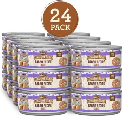 Show full view: Merrick Purrfect Bistro Rabbit Pate Grain-Free Canned Cat Food, 3-oz, case of 24 slide 3 of 13