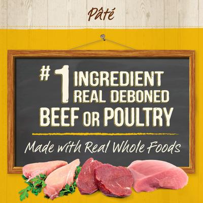 Show full view: Merrick Purrfect Bistro Turkey, Beef & Chicken Recipe Variety Pack Grain-Free Pate Canned Cat Food, 3-oz, case of 24 slide 7 of 13