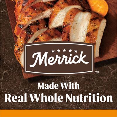 Show full view: Merrick Real Chicken + Sweet Potato Recipe Grain-Free Adult Dry Dog Food, 30-lb bag slide 5 of 12