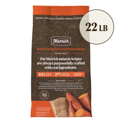 Merrick Real Texas Beef + Sweet Potato Recipe Grain-Free Chicken-Free Adult Dry Dog Food