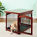 Merry Products 2-in-1 Configurable Single Door Furniture Style Dog Crate & Gate, 32 inch