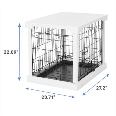 Show full view: Merry Products Double Door Furniture Style Dog Crate & End Table, 27 inch slide 3 of 12