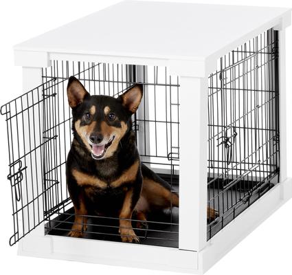 Show full view: Merry Products Double Door Furniture Style Dog Crate & End Table, 32 inch slide 3 of 11