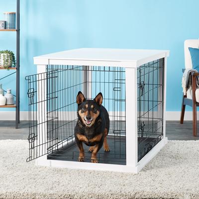 Show full view: Merry Products Double Door Furniture Style Dog Crate & End Table, 43 inch slide 1 of 11