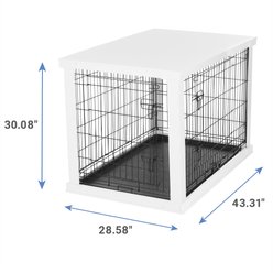 Merry Products Double Door Furniture Style Dog Crate & End Table, 43 inch slide 2 of 8