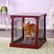 Show in main carousel: Merry Products Double Door Furniture Style Dog Crate, Mahogany, 24 inch slide 1 of 11