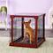 Show in main carousel: Merry Products Double Door Furniture Style Dog Crate, Mahogany, 24 inch slide 6 of 11