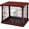 Show in main carousel: Merry Products Double Door Furniture Style Dog Crate, Mahogany, 24 inch slide 7 of 11