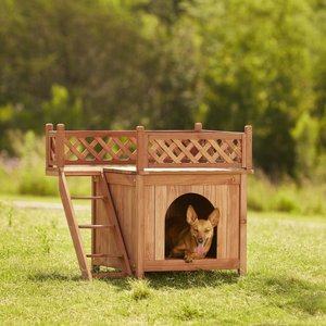Merry Products Room with a View Wood Dog & Cat House