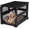 Show in main carousel: Merry Products Slide Aside Single Door Furniture Style Dog Crate & End Table, Black, 35 inch slide 1 of 10