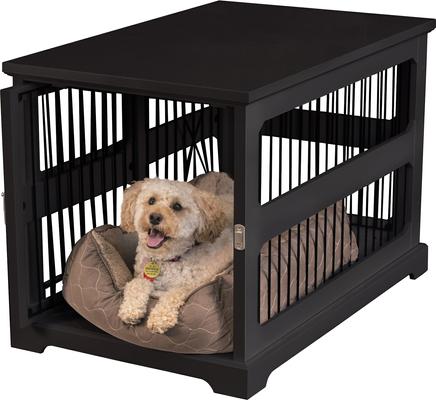 Show full view: Merry Products Slide Aside Single Door Furniture Style Dog Crate & End Table, Black, 35 inch slide 1 of 10