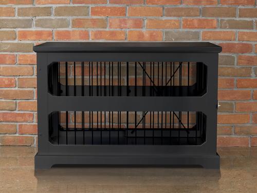 Show full view: Merry Products Slide Aside Single Door Furniture Style Dog Crate & End Table, Black, 35 inch slide 6 of 10