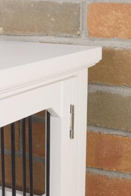 Show full view: Merry Products Slide Aside Single Door Furniture Style Dog Crate & End Table, White, 35 inch slide 9 of 10