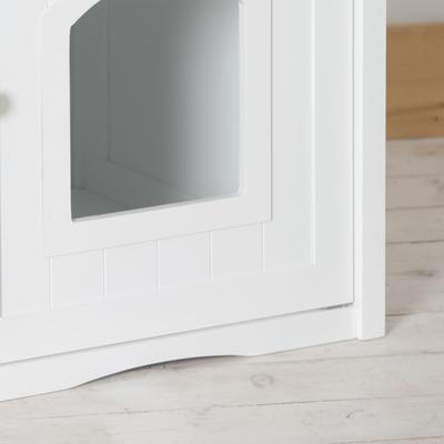 Show full view: Merry Products Washroom Night Stand Multifunctional Litter Pan Cover, White slide 6 of 8