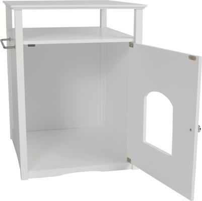 Show full view: Merry Products Washroom Night Stand Multifunctional Litter Pan Cover, White slide 3 of 8