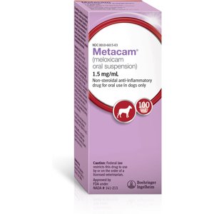 Metacam (Meloxicam) Oral Suspension for Dogs, 1.5 mg/mL, 100-mL