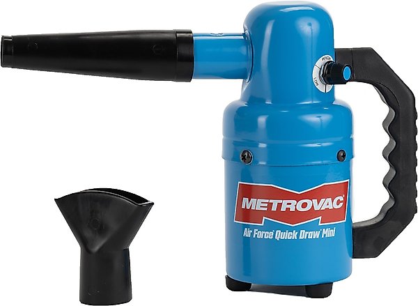 Show full view: MetroVac Air Force Quick Draw Mini Portable Variable Speed Pet Dryer, Blue slide 1 of 1