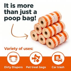 MeWang Orange Scented Pet Poop Bag, Orange, Medium, 240 count slide 2 of 7