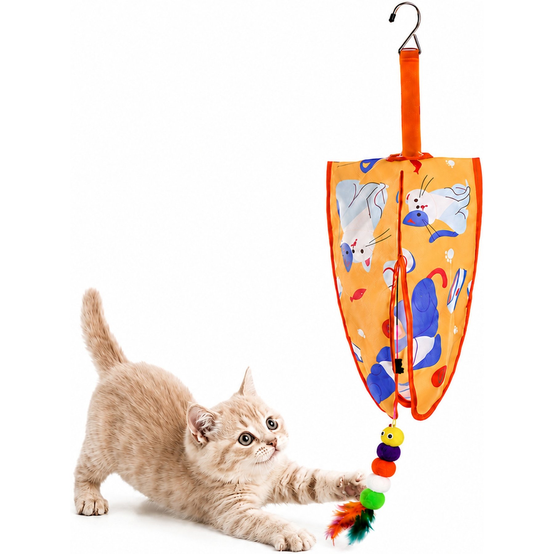 Mewluxe Interactive Automatic Door-Hanging Feather & Mouse with Sounds Cat Toy
