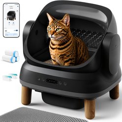 MewVault Open Top APP Control & Anti Pinch Sensor Automatic Self Cleaning Cat Litter Box, 20.5 x 16 x 27-in slide 1 of 8