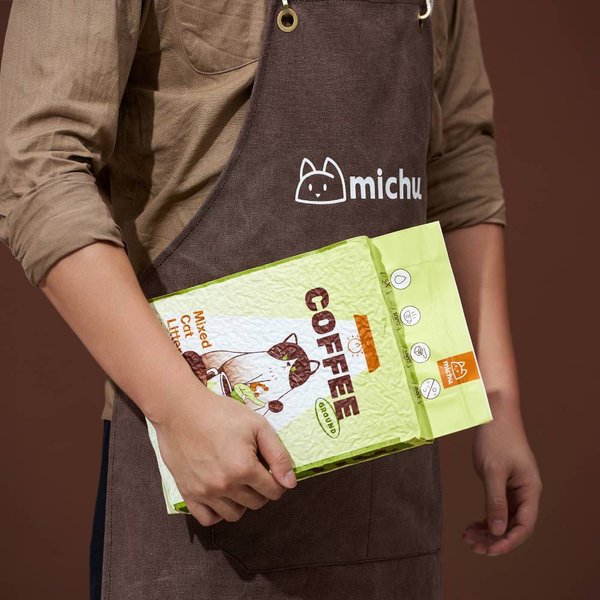Michu Coffee Scented Clumping Tofu Cat Litter, 5.5-lb bag